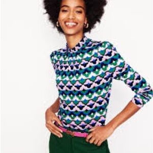 Smocked neck Boden women 14 top